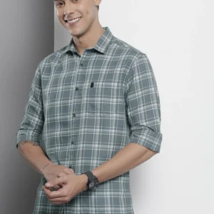 WROGN Men Regular Fit Solid Casual Shirt